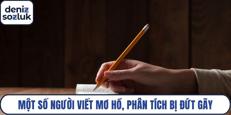 Một số người viết mơ hồ, phân tích bị đứt gãy