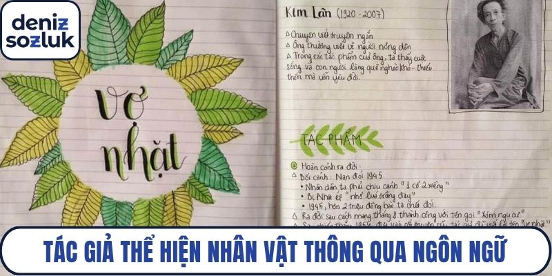 Tác giả thể hiện nhân vật thông qua ngôn ngữ